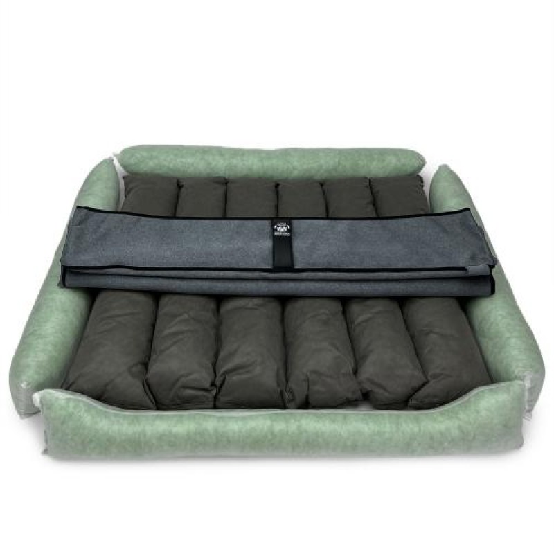 Лежак ліжко для собак всіх порід EGO Bosyak Рогожка 2XL 115x95 Сірий (спальне місце для великих собак)