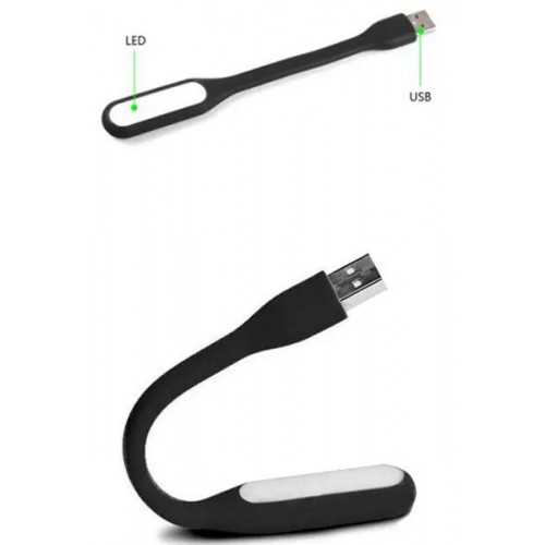 Портативний USB світильник для ноутбука та Power Bank No Brand 169х18х9 мм Чорний (2104618513)