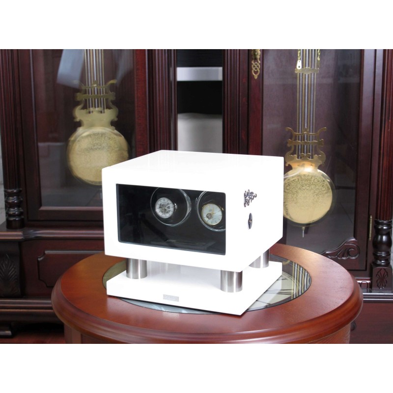 Скринька Salvadore для підзаводу 2 годинників 8002/WF/DF 2x2 Білий