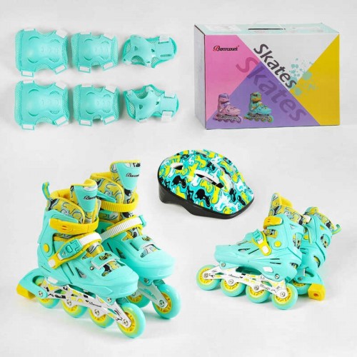 Роликові ковзани із захистом Banwei Skates 35 - 38 Turquoise (141126)