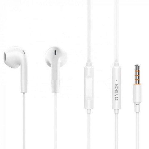 Дротові навушники 3.5mm Yison X1 вкладиші з мікрофоном 1.2m White