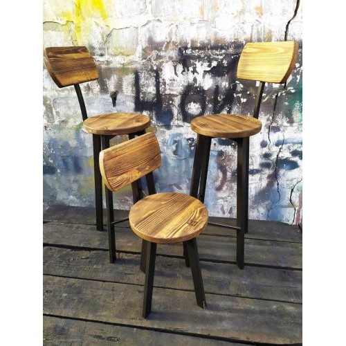 Стілець GoodsMetall у стилі ЛОФТ 450х300х300 мм Дублін міні Стілець GoodsMetall у стилі ЛОФТ 450х300х300 мм Дублін міні