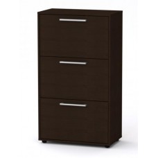 Висока тумба для взуття Компанит ТО 20 70х38х123 см Венге темний