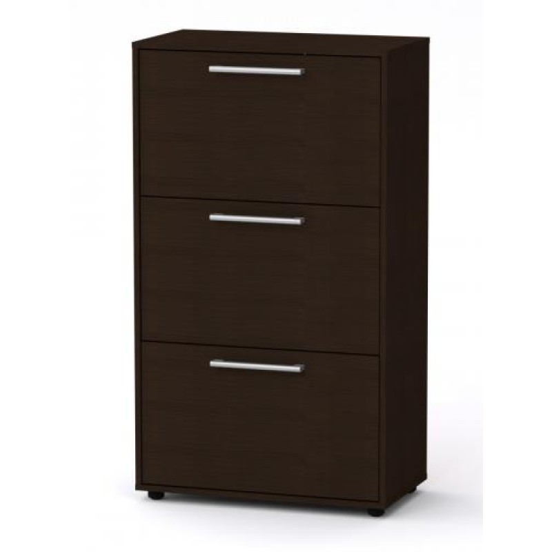 Висока тумба для взуття Компанит ТО 20 70х38х123 см Венге темний