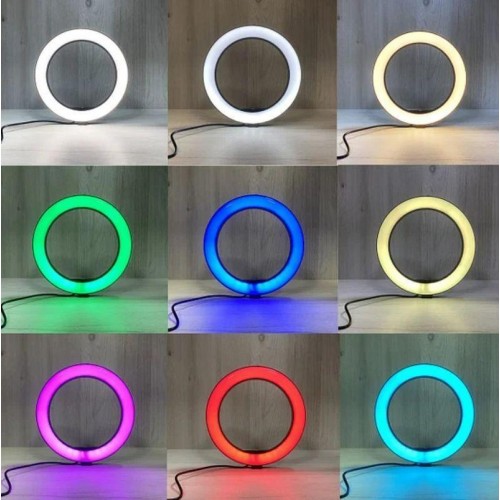 Світлодіодне селфі-кільце з RGB підсвічуванням OPT-TOP Soft Ring Light MJ300 (1756374695)