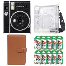 Подарунковий набір Фотоапарат Fujifilm Instax Mini 40/Фотопапір 100 шт/Чохол/Фотоальбом на 108 фото Коричневий