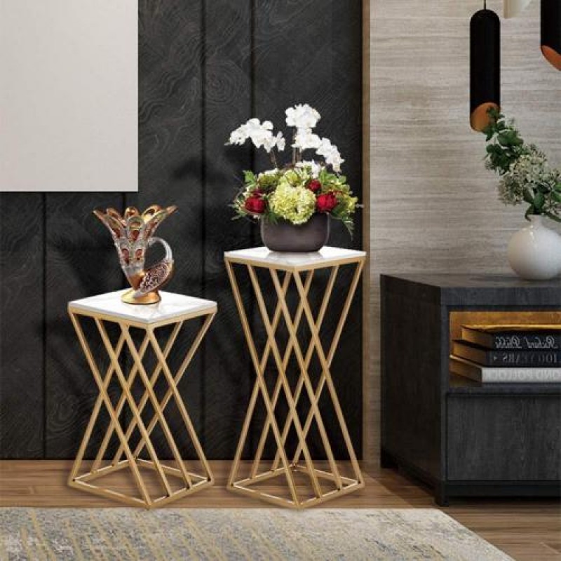 Комплект підставок для квітів у стилі Loft NS-313 1030x300x300 мм Золотой