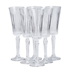 Набір келихів для шампанського на високій ніжці з товстого скла TS Kitchen 6 штук 150 мл прозорий (HP4162)