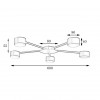 Люстра стельова MSK Electric Copter 5 плафонів GX53 NL 8040-5 WH Білий 618716