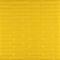 3D панель самоклеюча кладка жовта 700х770х7мм (037) Sticker Wall SW-00000302