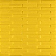 3D панель самоклеюча кладка жовта 700х770х7мм (037) Sticker Wall SW-00000302