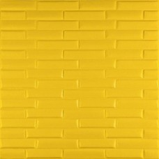 3D панель самоклеюча кладка жовта 700х770х7мм (037) Sticker Wall SW-00000302
