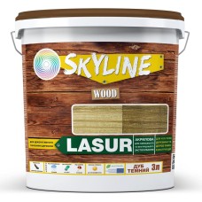 Лазур Skyline Lasur Wood декоративно-захисна для обробки дерева Дуб темний 3 л