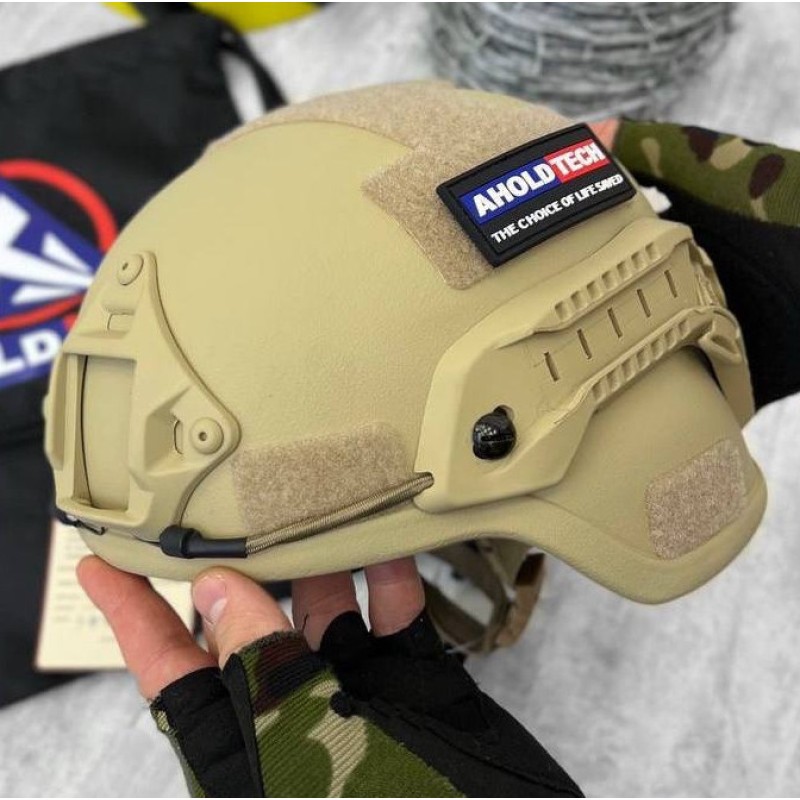 Тактичний шолом Tech F-S02 Ahold Revixun 3А Універсальний Койот