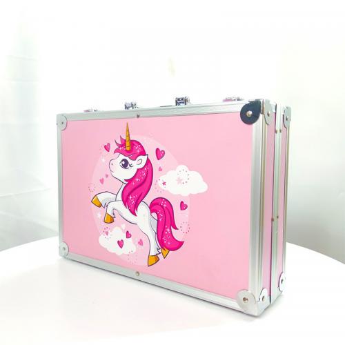 Набір для малювання та творчості No Brand ART set Єдиноріг дитячий в алюмінієвій валізі 145 предметів для юного художника Рожевий Набір для малювання та творчості No Brand ART set Єдиноріг дитячий в алюмінієвій валізі 145 предметів для юного художника Рожевий