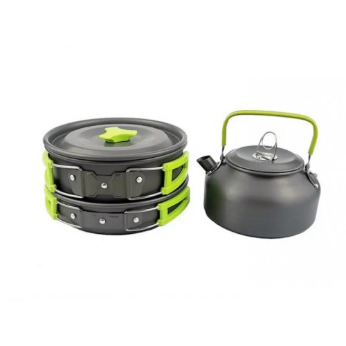 Набір туристичного посуду алюмінієвого Cooking Set DS-308 8148