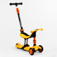 Самокат-велобіг триколісний Best Scooter колеса PU зі світлом 3 в 1 70 кг Orange (105657)