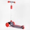 Самокат триколісне світло деки та коліс знімне кермо Best Scooter MAXI 60 кг Red and grey (114443)