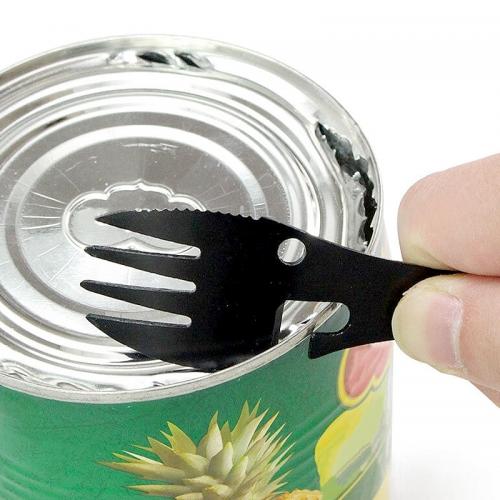 Столовий туристичний набір 5в1 похідна ложка-вилка Black (16596-hbr) Столовий туристичний набір 5в1 похідна ложка-вилка Black (16596-hbr)