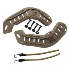 Кріплення рельсове на бронешлем No Brand Mich2000 195х65х25 мм Койот (2431302124)