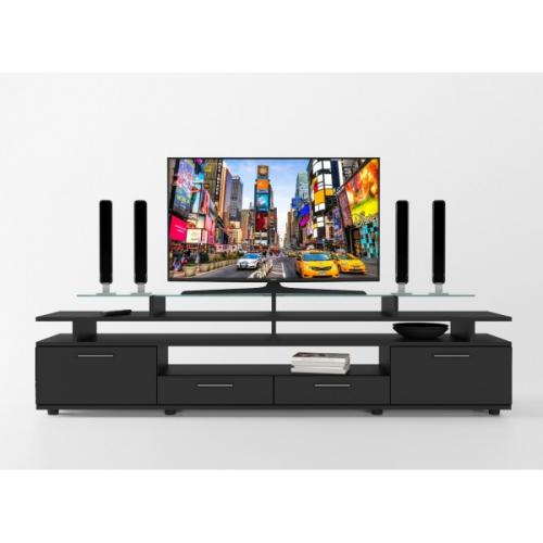 Тумба для ТВ Comfy Home Cinema чорна/чорна кромка Тумба для ТВ Comfy Home Cinema чорна/чорна кромка