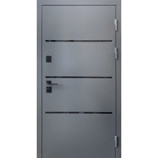 Двері вхідні вуличні терморозрив Трек Метал/МДФ Антрацит Ваш ВиД 860/960х2050х90 Ліве/Праве