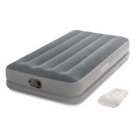 Надувне ліжко Intex 64112-2, 99 х 191 х 30 см, вбудований електронасос від USB, подушка. Односпальне