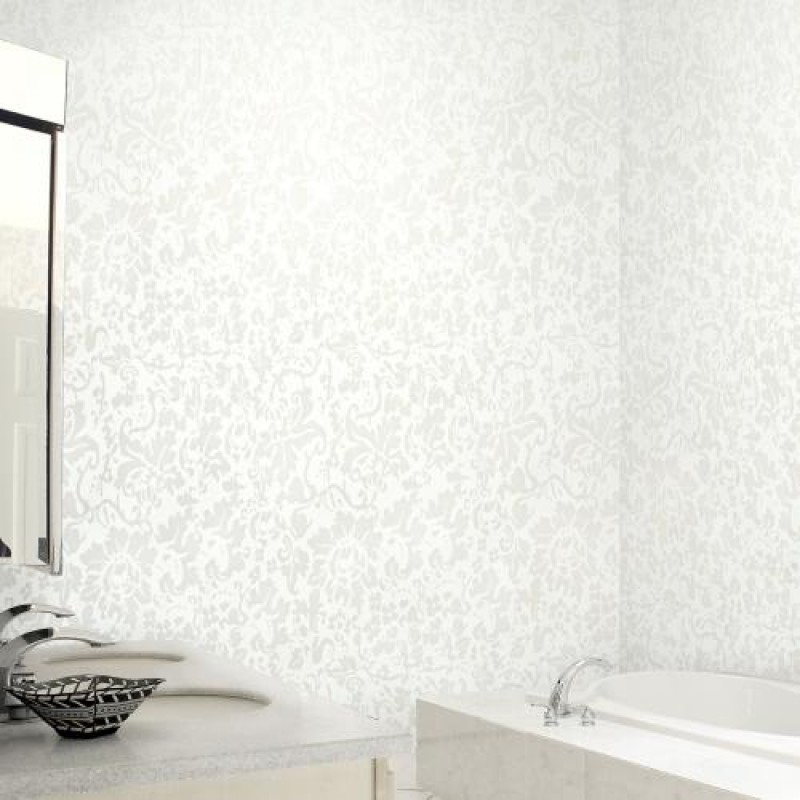 Панель ПВХ пластикова вагонка для стін та стелі D 06.04 «Квіткова гравюра матова» Riko