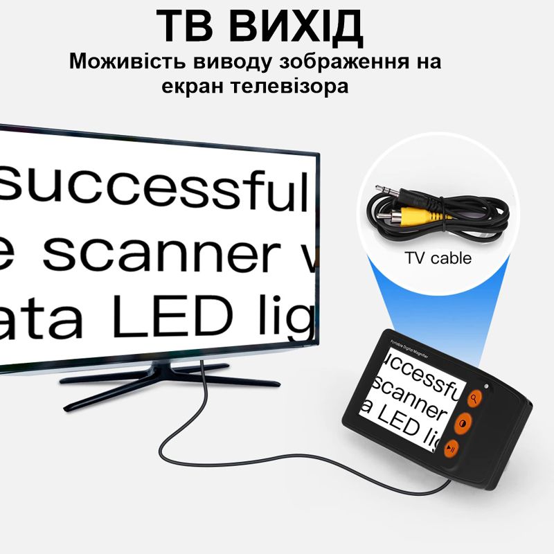 Портативна електронна цифрова лупа 2X-25X з 3,5 