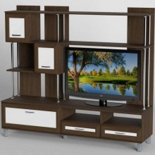 Стінка в вітальню Тиса Мебель Вітальня-50 Венге Білий 1640x450x1800 мм