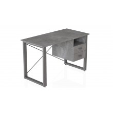 Письмовий стіл із ящиками Ferrum-decor Оскар 750x1200x600 метал Сірий ДСП Бетон 16 мм (OSK0021)