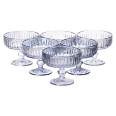 Набір креманок на ніжці YIWU 300 мл Синій 6 шт (HP-19-70)