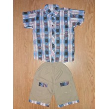 Літній комплект костюм для хлопчика Mine 116-122 см Синій (ю114)