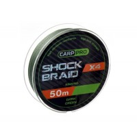 Шок-лідер Carp Pro Shock Braid PE X4 0.16мм 50м Dark Green Шок-лідер Carp Pro Shock Braid PE X4 0.16мм 50м Dark Green