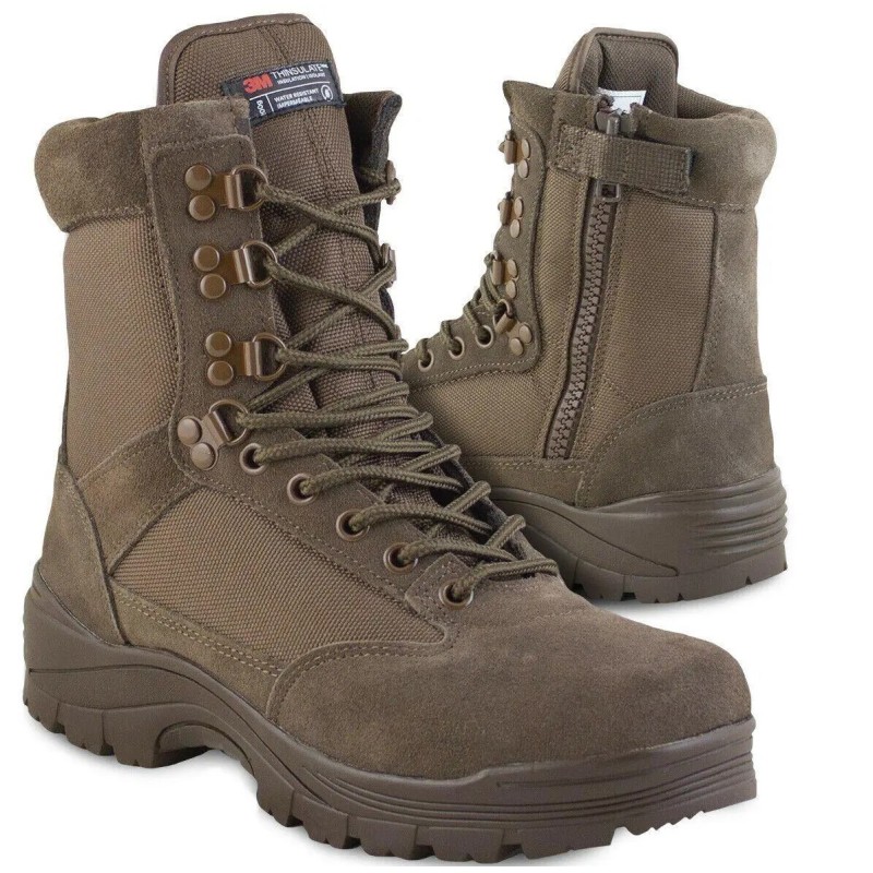 Тактичні черевики Mil-Tec Side zip boots 12822109 39 Коричневий (1826491039)