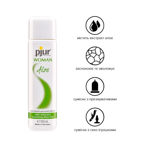 Лубрикант на водній основі Pjur Woman Aloe 100 мл (PJ13320) в інтернет супермаркеті PbayMarket!