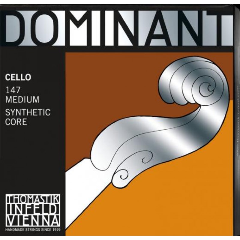 Струни для віолончелі Thomastik-Infeld 147 Dominant Synthetic Core 4/4 Cello Strings Medium Tension