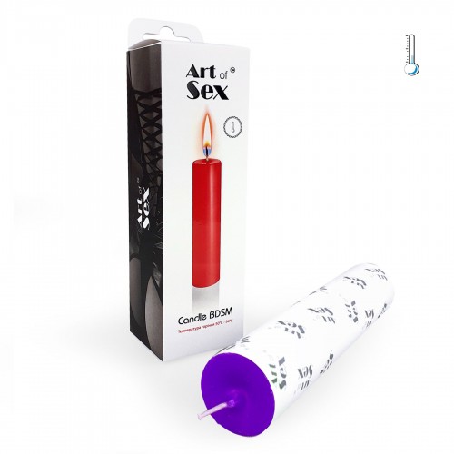 Фиолетовая свеча восковая Art of Sex size M 15 см низкотемпературная в інтернет супермаркеті PbayMarket!