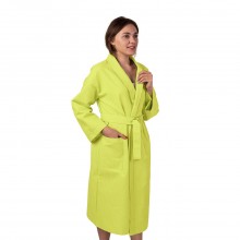 Вафельний халат Luxyart Кімоно L Лайм (LS-8789)