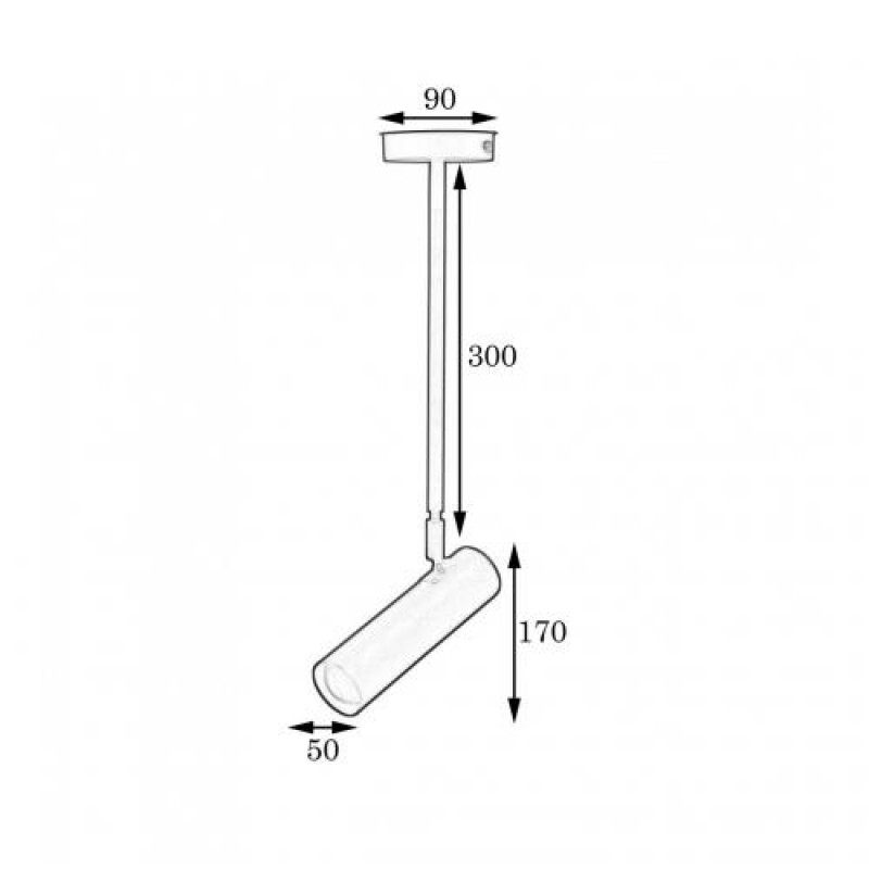 Світильник із поворотним плафоном на трубці MSK Electric Telescope NL 1730 W