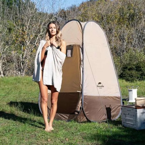 Намет душовий розкладний Naturehike NH17Z002-P 190х115х115 см Коричневий (1047-6927595795934)