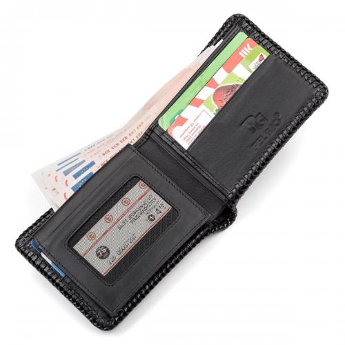 Портмоне CROCODILE LEATHER 18004 з натуральної шкіри крокодила Чорне, Чорний Портмоне CROCODILE LEATHER 18004 з натуральної шкіри крокодила Чорне, Чорний