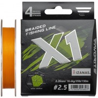 Шнур Favorite X1 PE 4x 150m #2.5/0.260mm 35lb/16.4kg Помаранчевий (1013-1693.11.24) Шнур Favorite X1 PE 4x 150m #2.5/0.260mm 35lb/16.4kg Помаранчевий (1013-1693.11.24)
