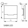 Світильник сходовий Kanlux Sabik 7.5x7.5x0.7 см Сріблястий (Kan23802)