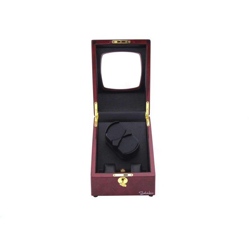 Шкатулка Salvadore для підзаводу 2 годинників 098/TP/2/DF 1x2 Бордовий