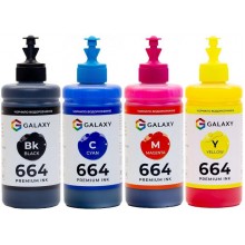 Комплект чорнил Galaxy 664 Epson B/C/M/Y 200 мл 4 шт Різнокольоровий (10454)