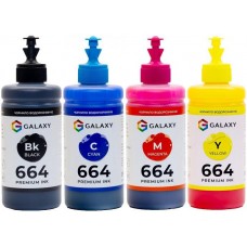 Комплект чорнил Galaxy 664 Epson B/C/M/Y 200 мл 4 шт Різнокольоровий (10454)