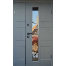 Двері вхідні вуличні Ваш Вид МДФ/МДФ Рал 7016 Адель фарба склопакет 1200х2040х90 Ліве/Праве