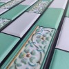 Декоративна ПВХ панель цегла зелений орнамент Sticker Wall SW-00001429 960х480х4мм
