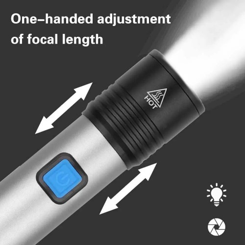 Ручний тактичний акумуляторний світлодіодний ліхтар Bailong BL-K31 USB CHARGE+ ZOOM (1757884280)